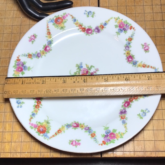 Mikado Aloha Bread Dessert Plate 7 5/8”D Occupied Japan EAC Multi Color Floral - Picture 10 of 10